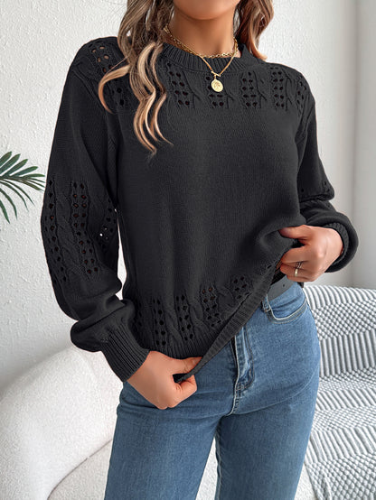 Pull Femme à Manches Lanternes Découpées